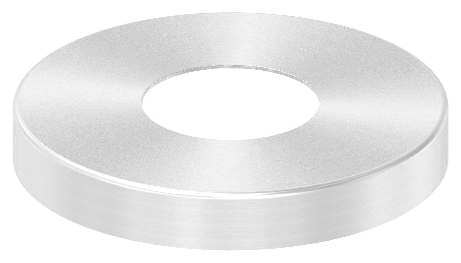 Abdeckrosette, 105x15mm, Bohrung 43mm, V2A geschliffen