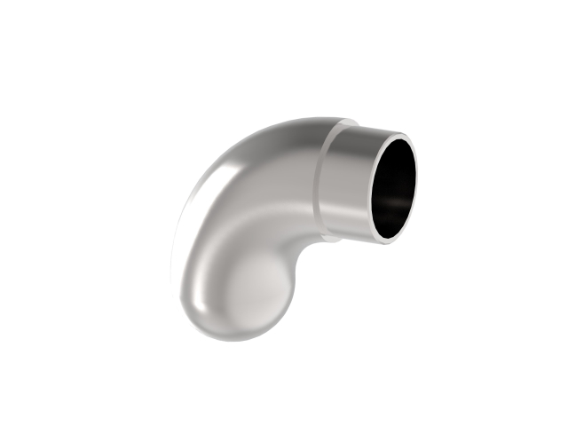 Handlaufbogen 90°, Ende gerundett, 42,4x2,0mm